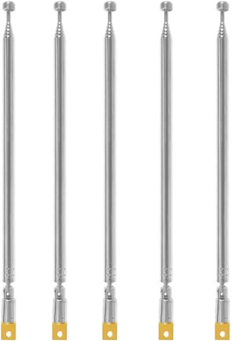 AEDIKO 5pcs Telescopic Antenna 6 Sections 65cm AM FM Antenna Portable Radio Antenna Replacement for Radio, TV and Other Electric Products - Image 2